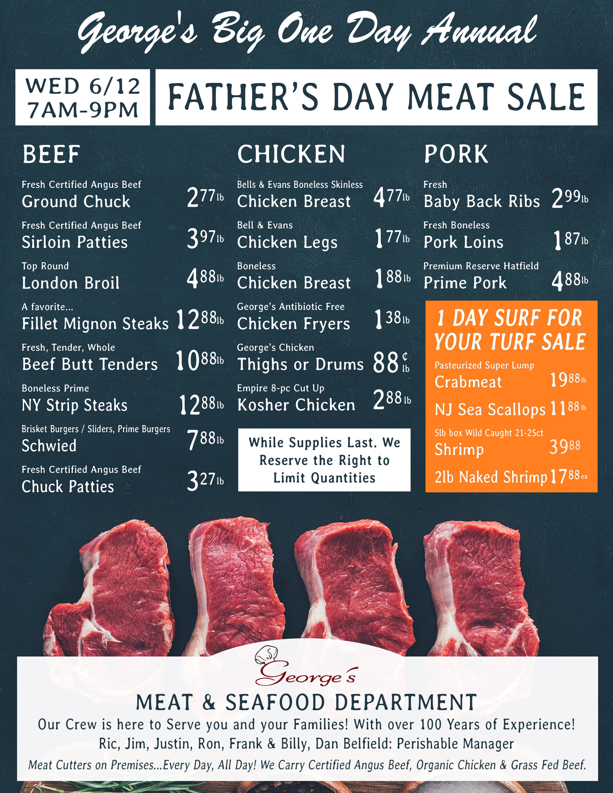 one day meat sale